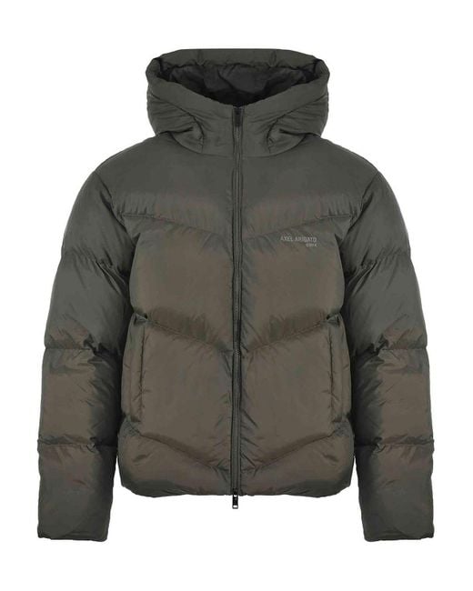Axel Arigato Gray Down Jacket Nylon for men