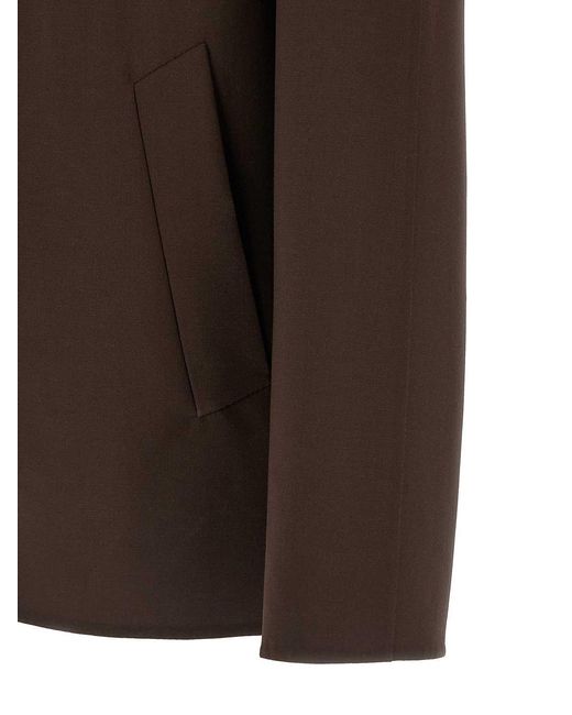 Herno Brown Cool Wool Jacket for men