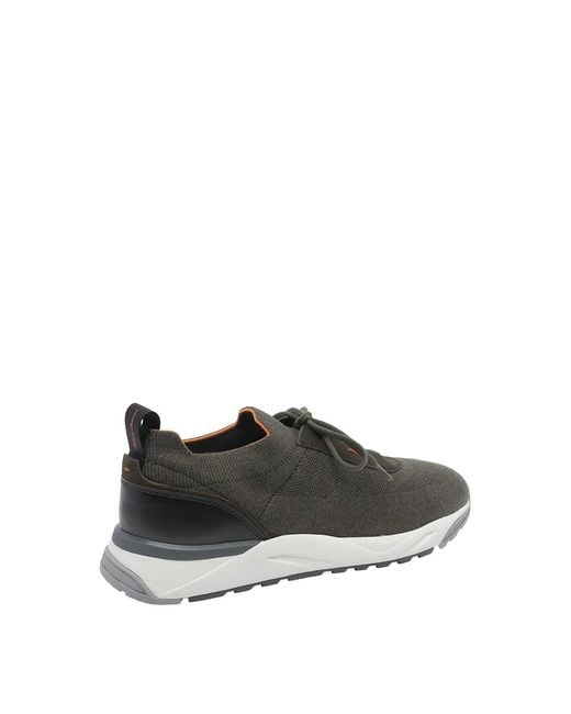 Santoni Black Debts Sneakers for men