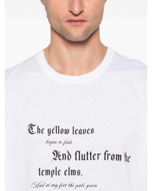 McQueen White Cotton T-Shirt for men