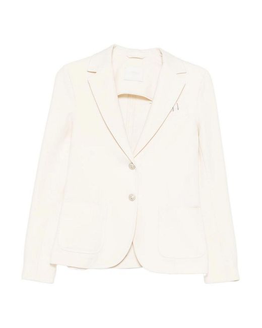 Circolo 1901 White Blazer With Pockets