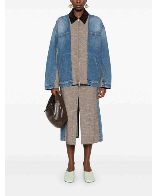 Stella McCartney Blue Tweed Denim Jacket