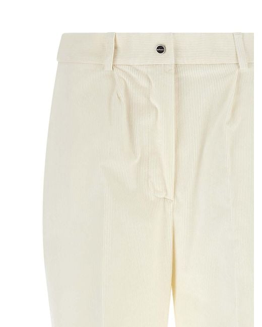 Kiton White Corduroy Pants