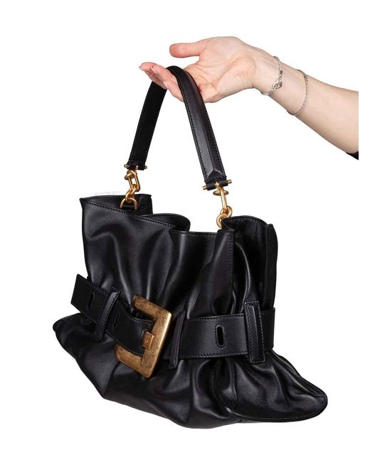 Balmain Black Anthem Medium Handbag