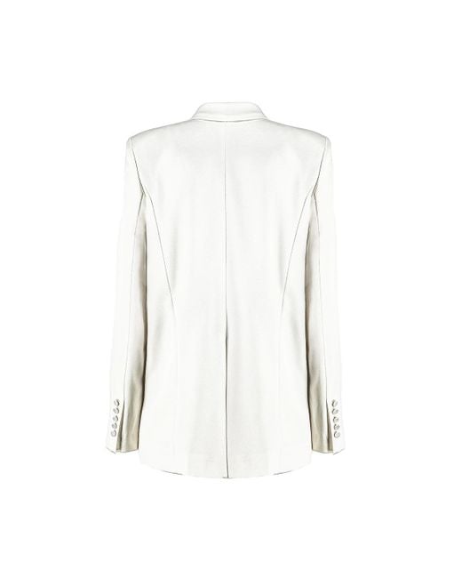 Aniye By White Duble Brested Lea Blazer
