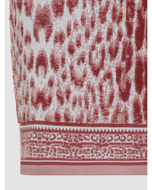 Roberto Cavalli Pink Jaguar Print Mini Dress