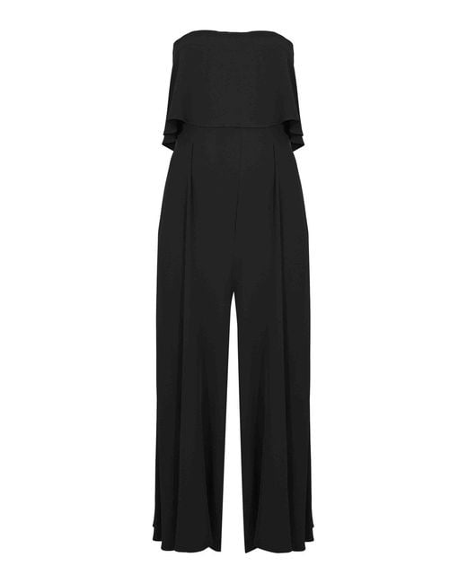 Hanita Black Long Crepe Jumpsuit