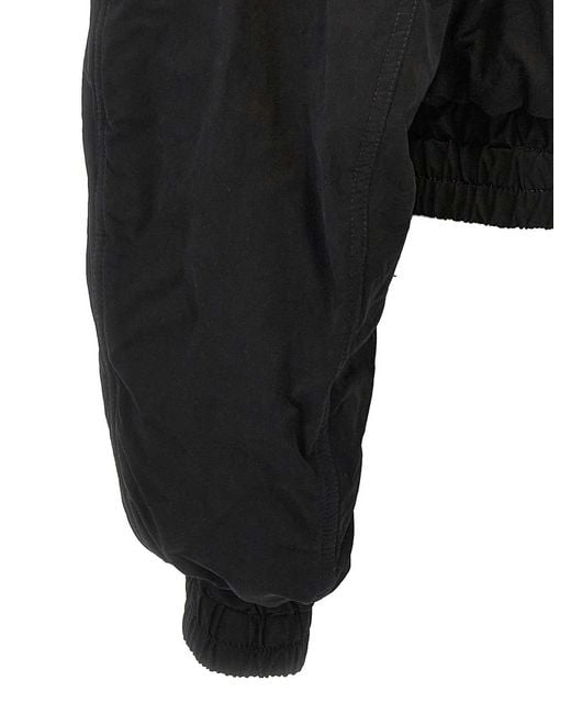 ANDAMANE Black Sierra Cropped Bomber Jacket