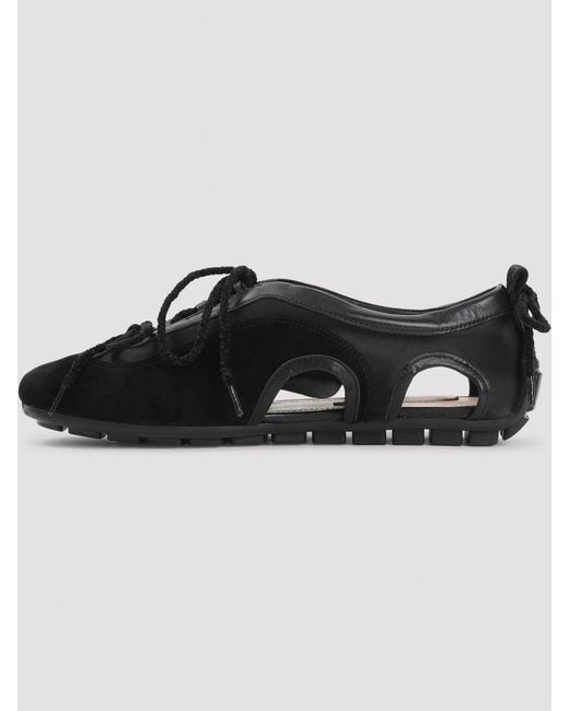 Simone Rocha Black Cutout Ballerina Grip Trained Sneakers