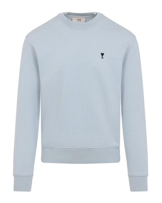AMI Blue De Coeur Sweatshirt for men