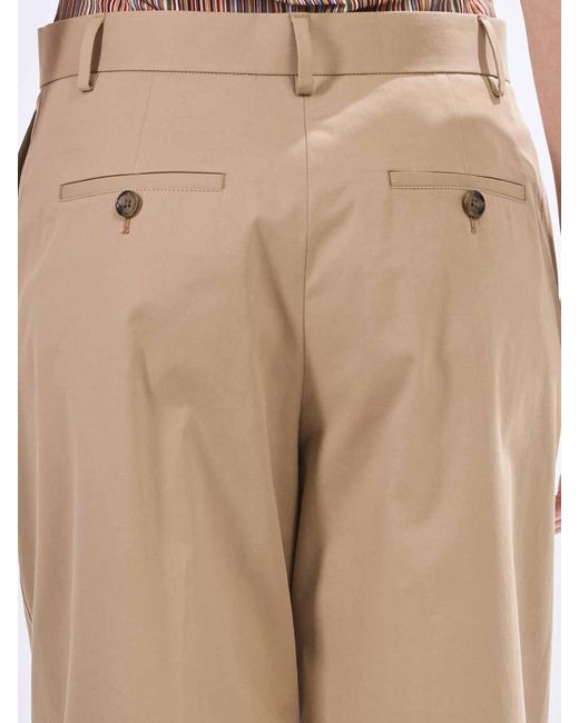 Paul Smith Natural Cotton Twill Trousers