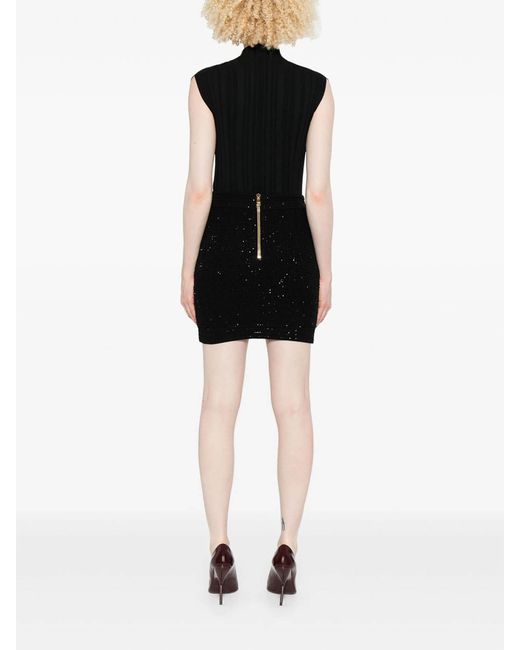 Balmain Black Skirt