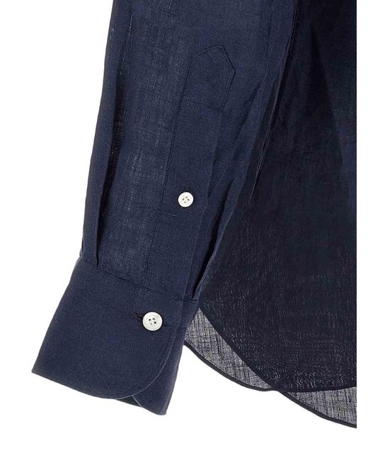Finamore 1925 Blue Gaeta Shirt for men