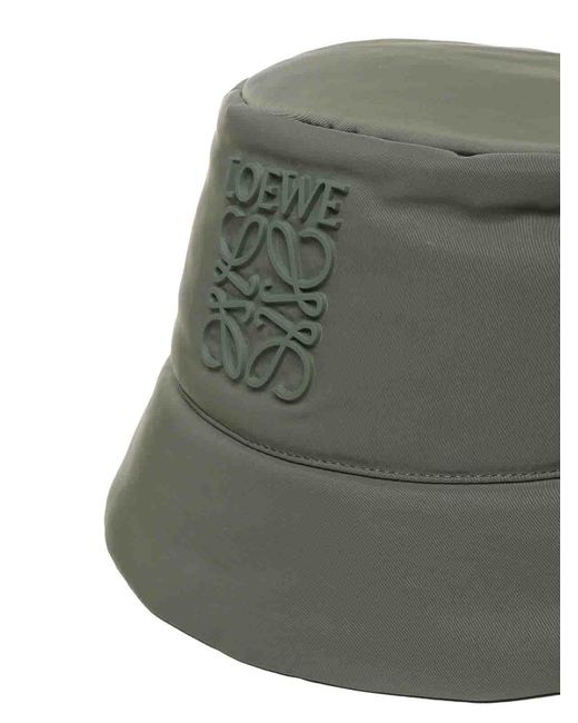 Loewe Green Bob Puffer Bucket Hat for men