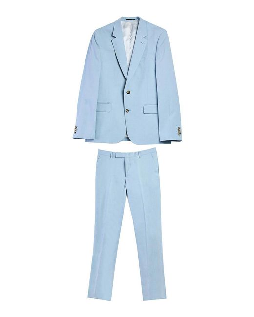 Paul Smith Blue Soho Linen Suit for men