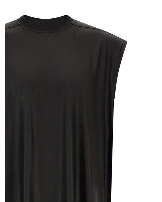 Rick Owens Black Oversized Sleeveless T-Shirt for men