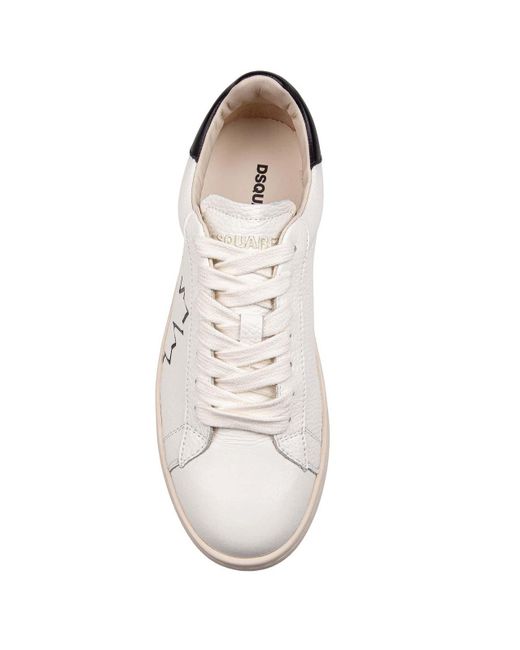 DSquared² White And Leather Boxer Sneakers for men