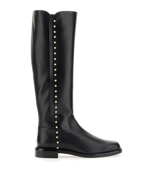 Stuart Weitzman Black Boots Pearl Riding