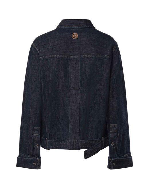 Loewe Blue Draped Denim Shirt