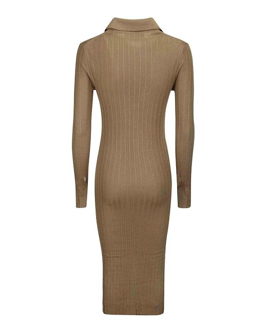 Wild Cashmere Natural Ribbed Long Dress