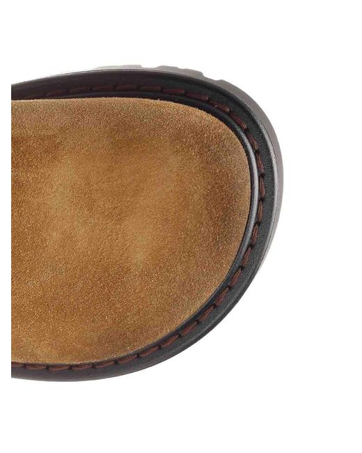 Loewe Brown Suede Combat Boots