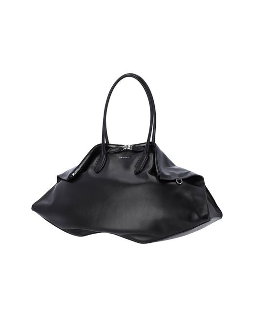 McQueen Black Large Shoulder Bag