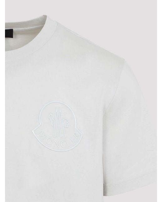 Moncler White S/S T-Shirt for men