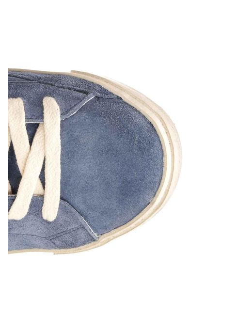 Philippe Model Blue Suede Sneakers for men