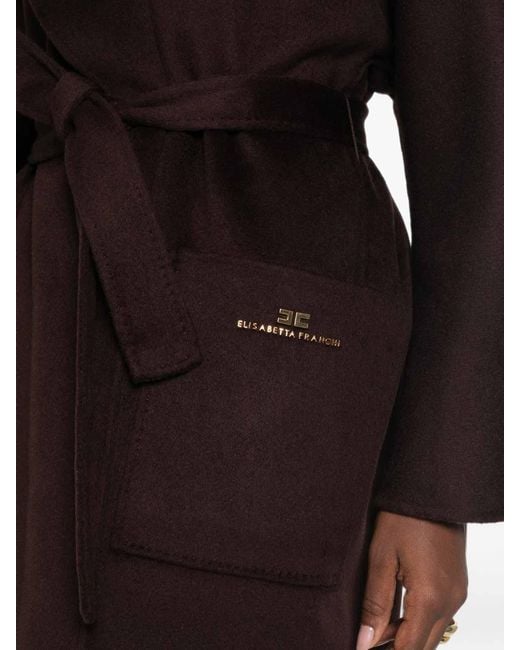 Elisabetta Franchi Brown Coat