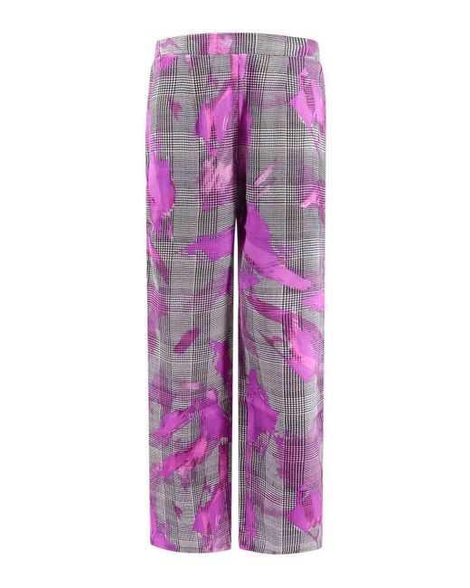 SLEEP NO MORE Purple Silk Pajamas Trouser