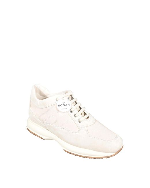 Hogan White Flat Shoes for men