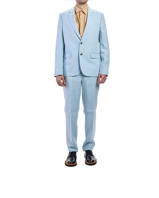 Paul Smith Blue Soho Linen Suit for men