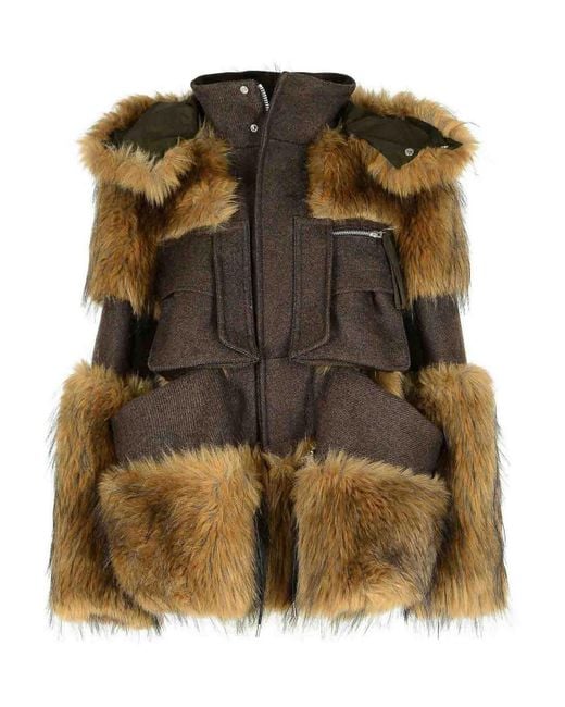 Sacai Brown Wool Jacket