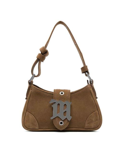 M I S B H V Brown Small Tote Bag