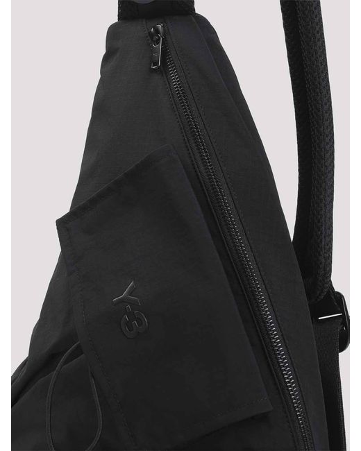 Y-3 Black Utl Sling Shoulder Bag for men