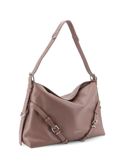 Givenchy Natural Voyou Medium Leather Shoulder Bag