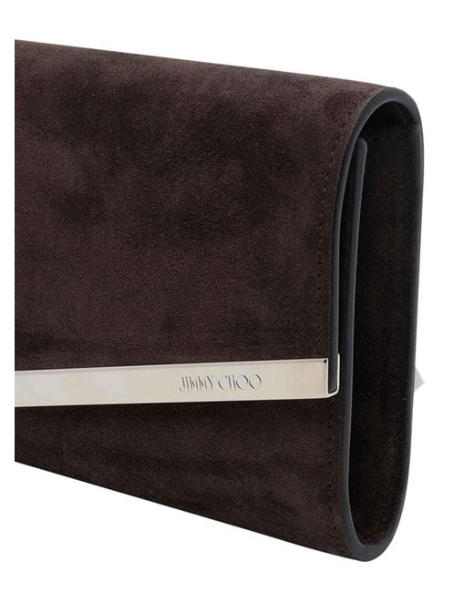 Jimmy Choo Black Emmie Suede Pochette