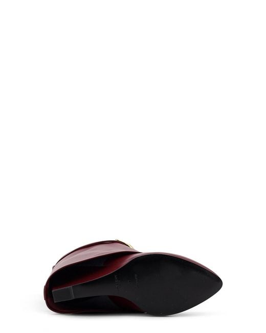 Givenchy Red Leather Wedge Knee-High Boots