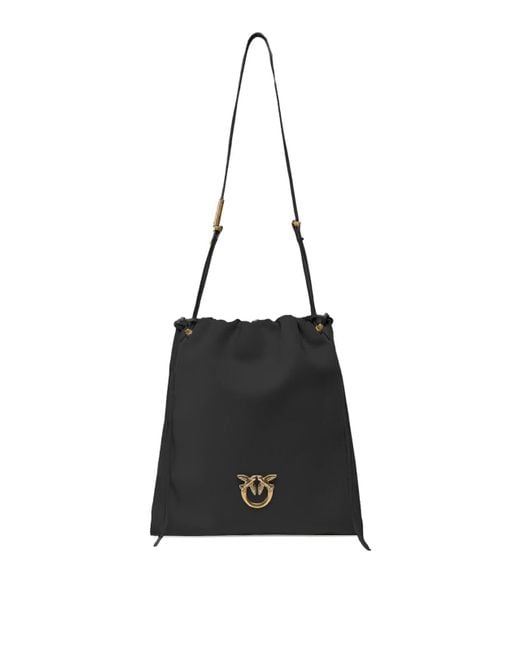 Pinko Black Slouchy Bag Medium Shoulder Bag