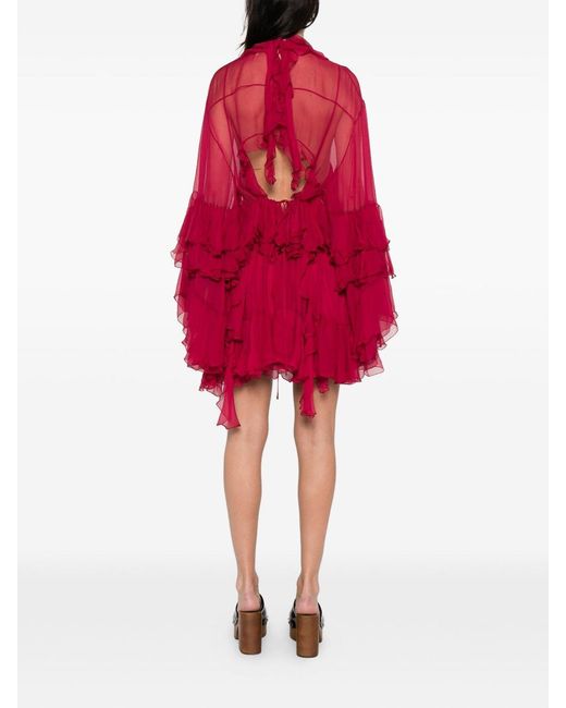 Chloé Red Silk Dress