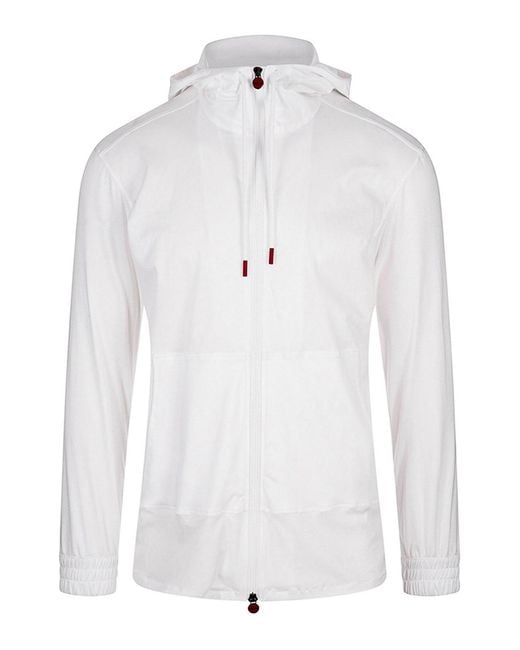Kiton White Umbi-Sweatshirt W/Hood for men