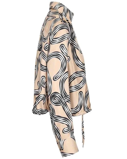 Loewe White Silk Balloon Shirt