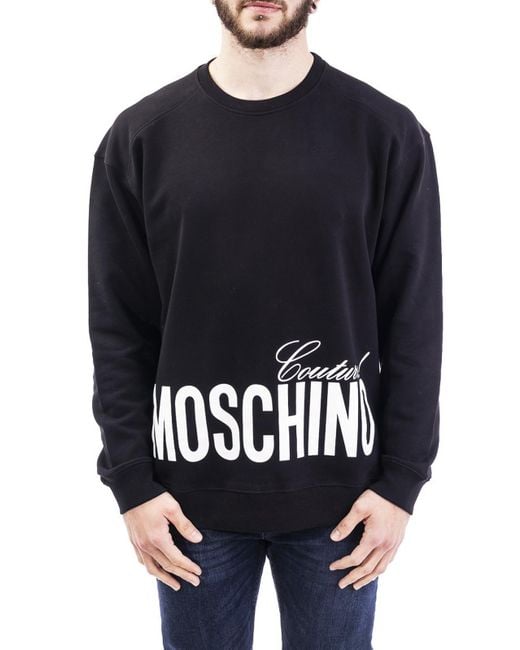 Moschino Black Couture Print Sweatshirt for men