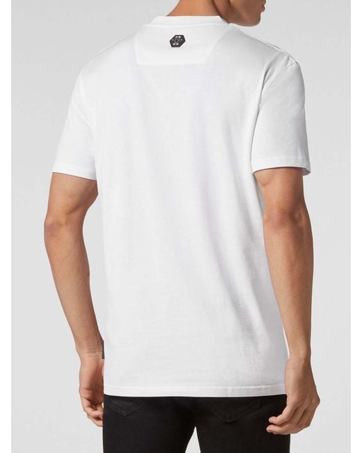 Philipp Plein White T-Shirt Round Neck Ss Skull for men