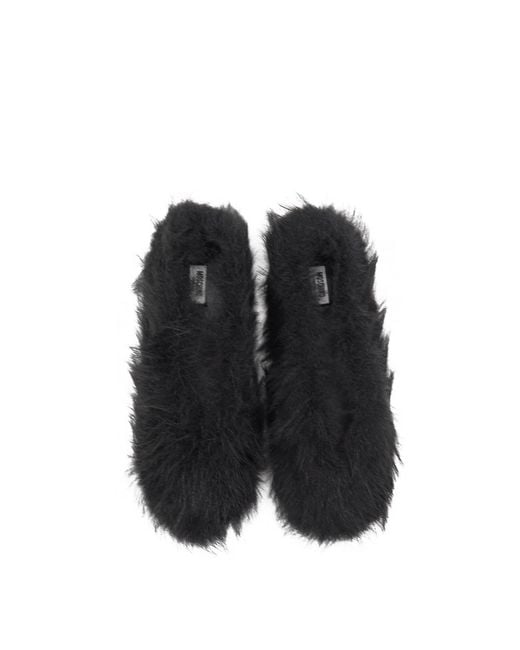 Moschino Black Furry Ballerina