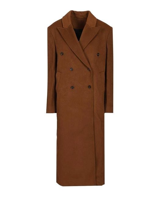 Loulou de Saison Brown Rosco Double-Breasted Coat