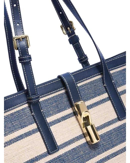 Furla Blue Debby Shopping Bag L
