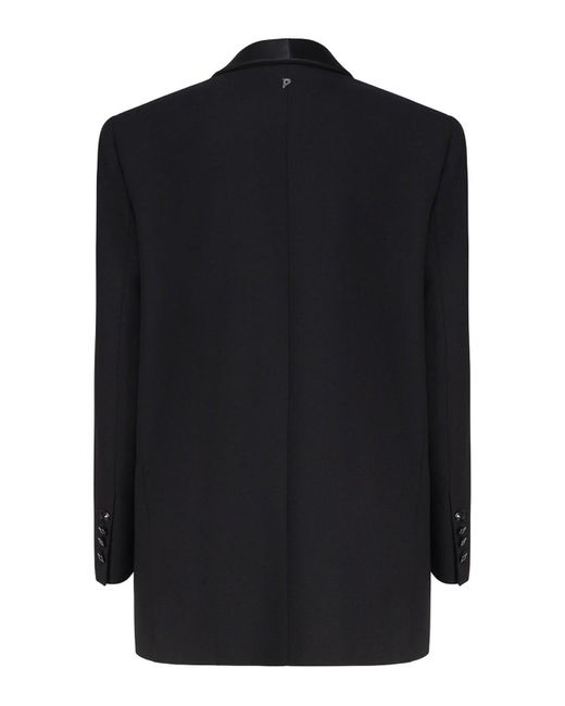 Dondup Black Wool Single Breasted Blazer