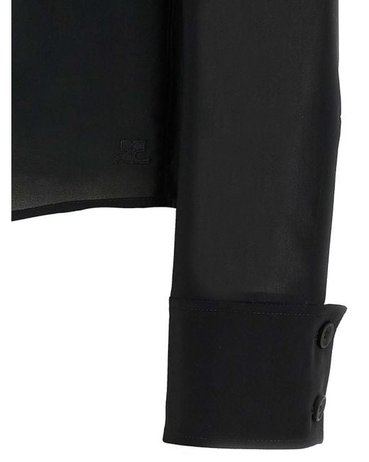 Courreges Black Pocket Shirt