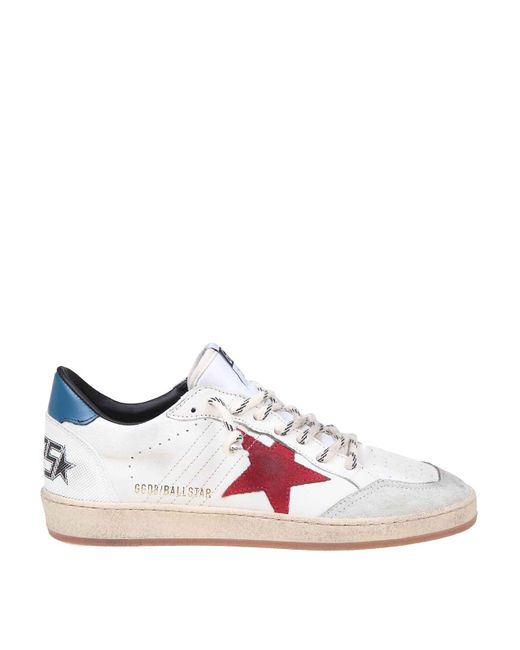 Golden Goose Deluxe Brand Pink Ballstar Sneakers In Leather And Suede for men